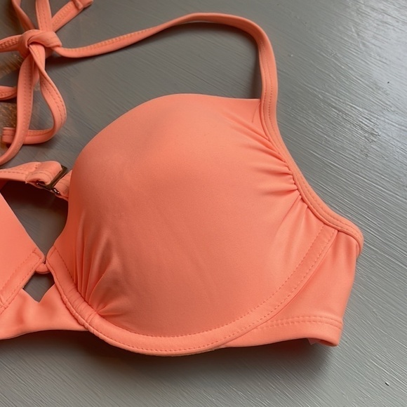 XHILARATION BRIGHT ORANGE BIKINI TOP - Picture 3 of 5